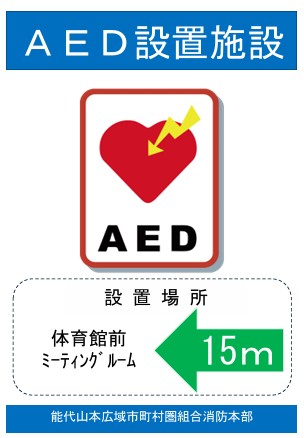 AED設置場所誘導表示